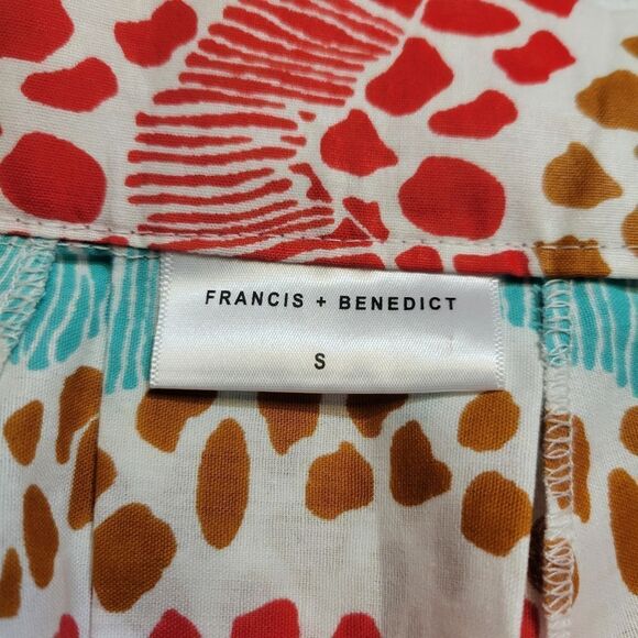 Francis + Benedict Cotton Colorful Patterned Women's Full Skirt Small - Picture 6 of 13